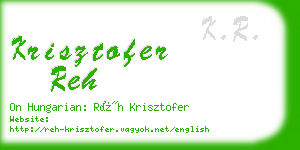 krisztofer reh business card